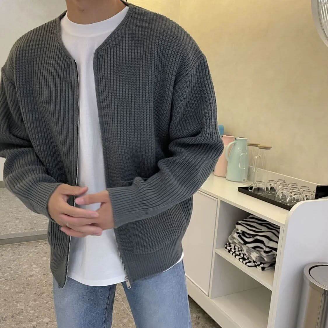 Orion - Cardigan Tricot Tendance pour Hommes