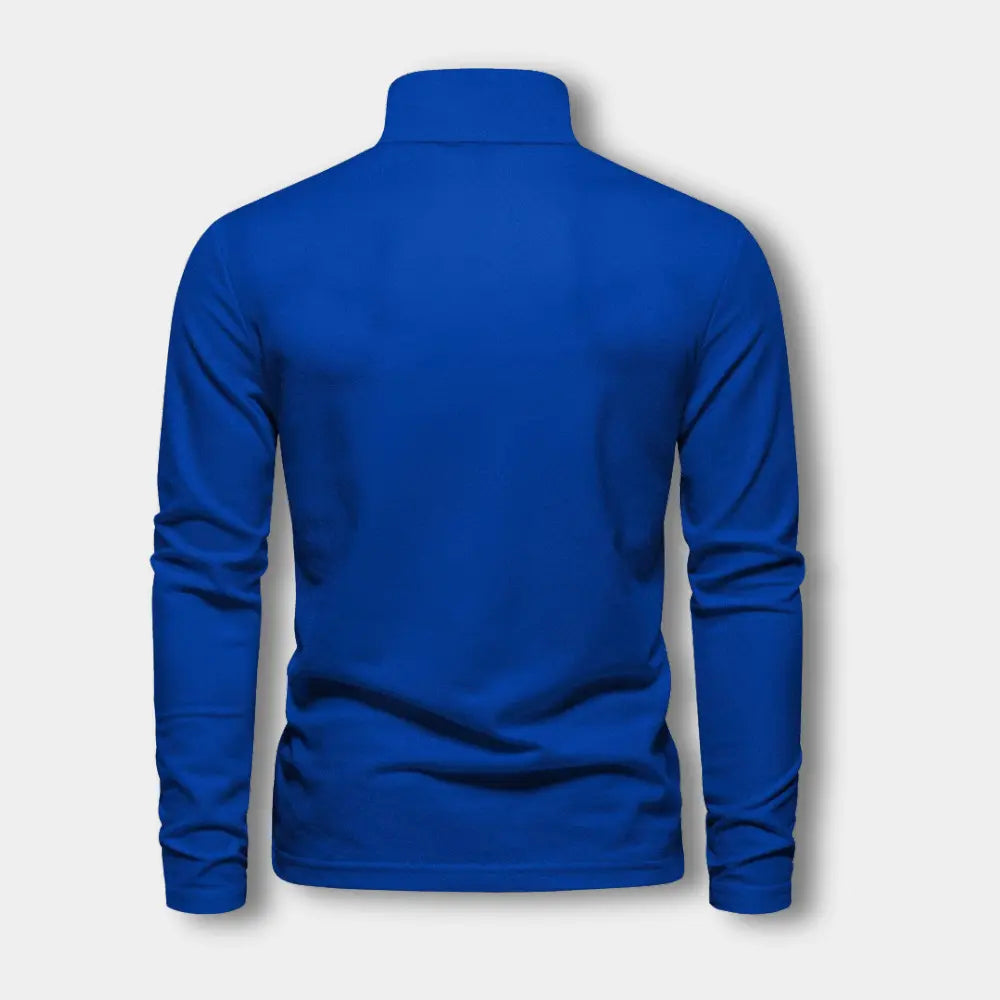 T-shirt manches longues avec col polo contrasté pour Homme – Spence