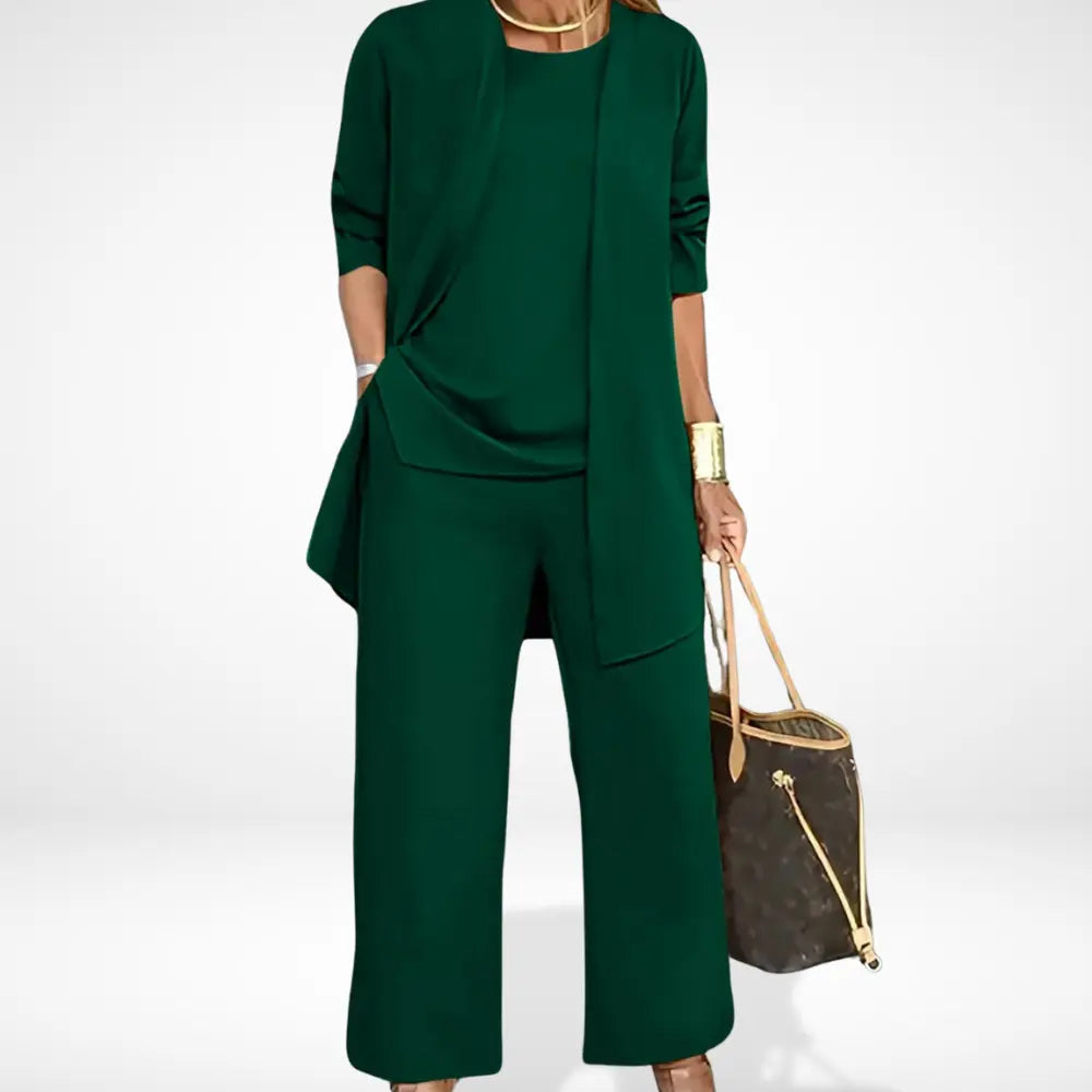 Ensemble coordonné fluide à veste longue pour Femme – Carolyn