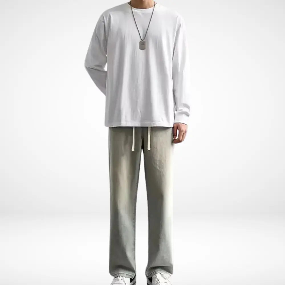 Pantalon large coupe droite extra-longue pour Homme – Lyndor