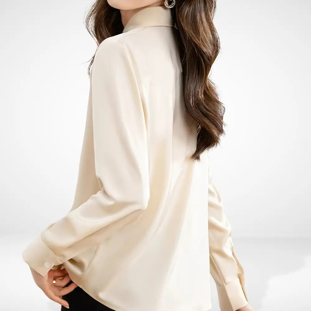 Blouse fluide à patte de boutonnage invisible pour Femme – Nanette