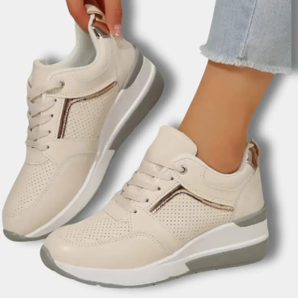 Baskets à détail doré contrasté pour Femme – Teresa