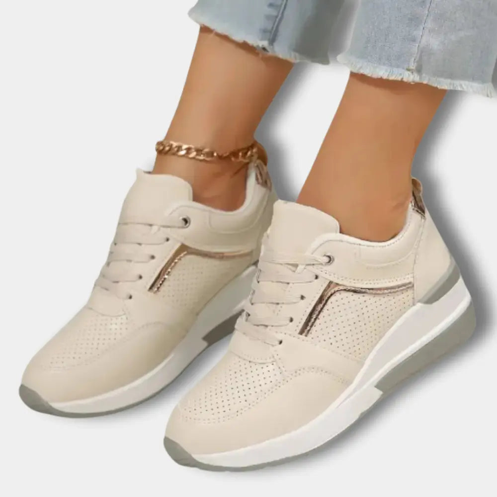 Baskets à détail doré contrasté pour Femme – Teresa