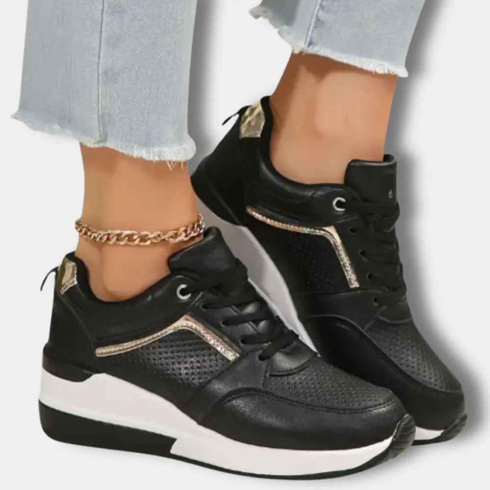 Baskets à détail doré contrasté pour Femme – Teresa
