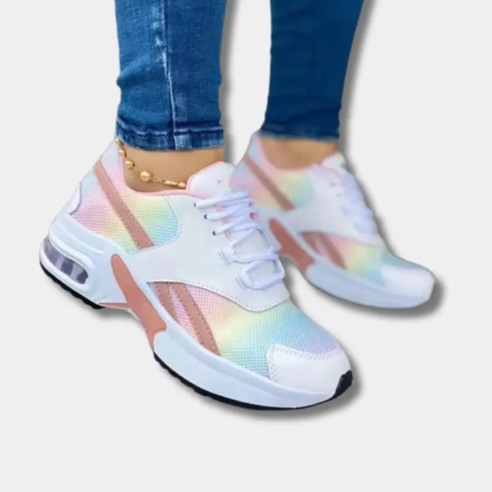 Baskets à effet dégradé arc-en-ciel pour un look tendance au quotidien pour Femmes – Jami