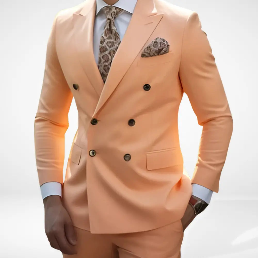 Costume croisé à revers larges pour Homme – Adamswil