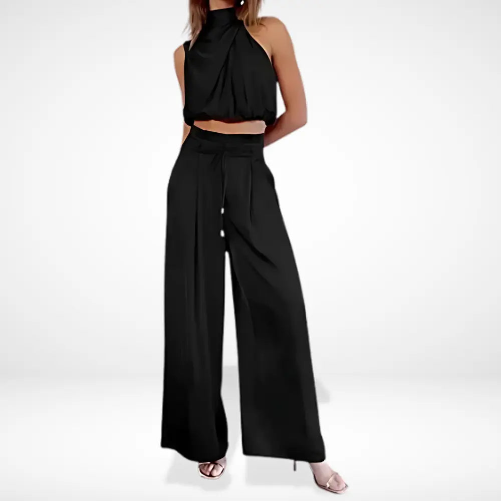 Ensemble coordonné à dos croisé fluide pour Femme – Rosayne