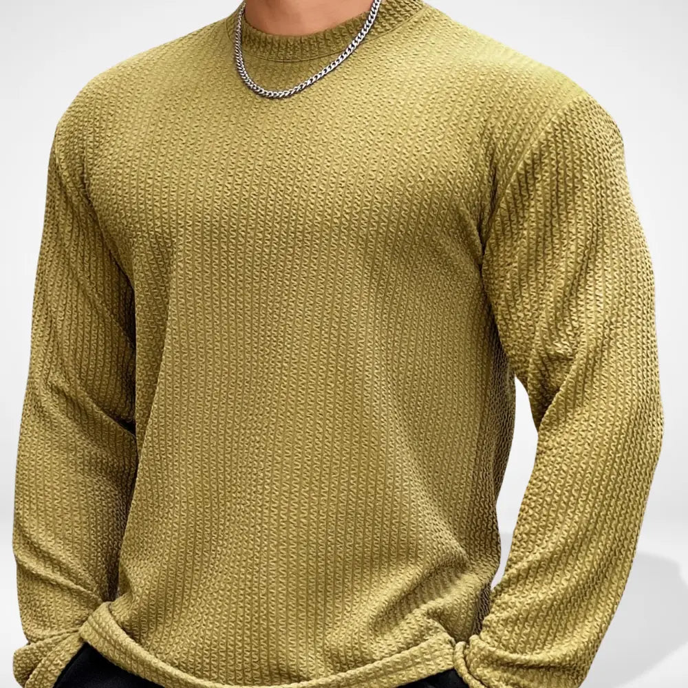 T-shirt à manches longues à maille texturée pour Homme – Fredin