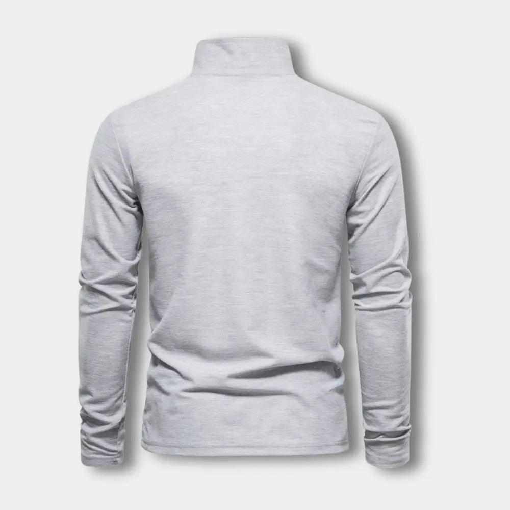 T-shirt manches longues avec col polo contrasté pour Homme – Spence