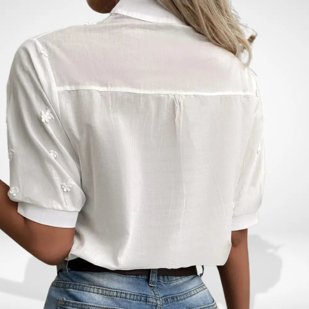 Blouse à broderies florales ajourées pour Femme – Merle