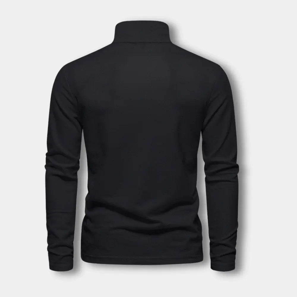 T-shirt manches longues avec col polo contrasté pour Homme – Spence