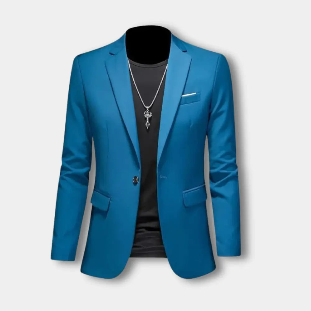 Blazer ajusté à une fente et revers fins pour Homme – Santos