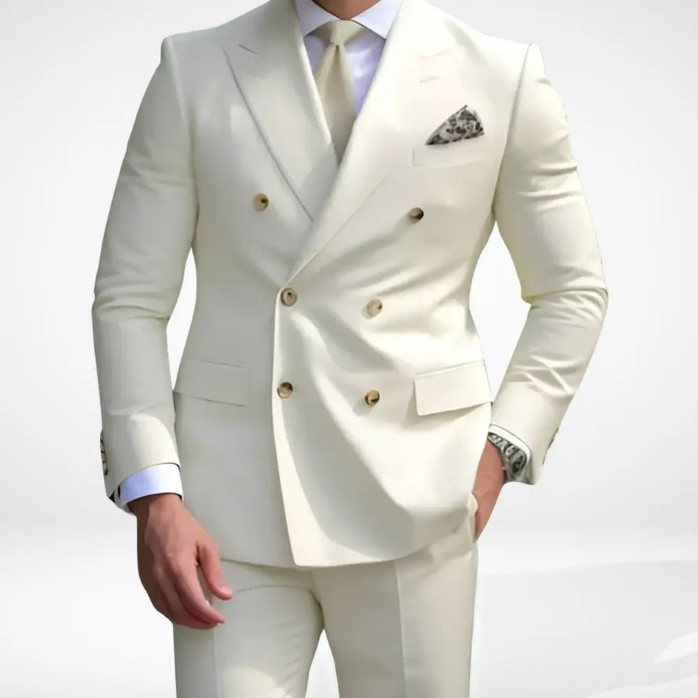 Costume croisé à revers larges pour Homme – Adamswil