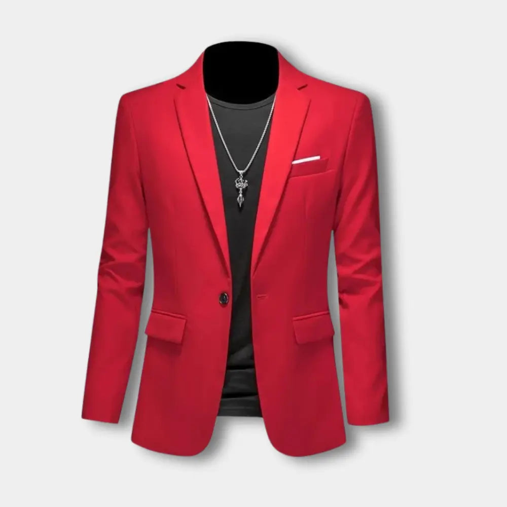 Blazer ajusté à une fente et revers fins pour Homme – Santos