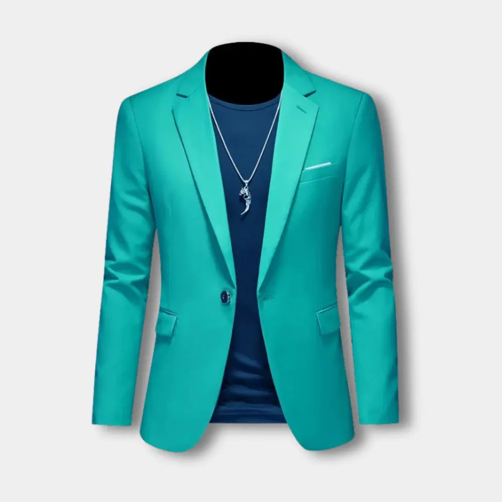 Blazer ajusté à une fente et revers fins pour Homme – Santos