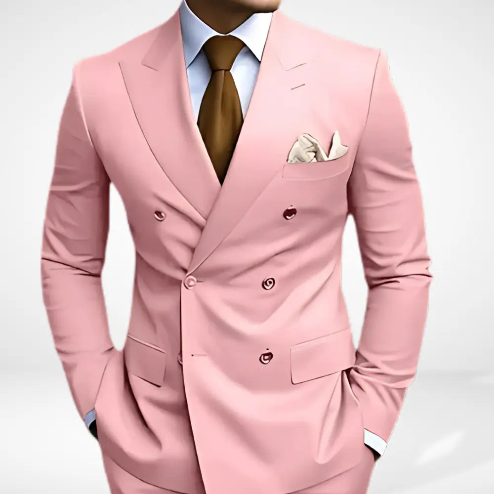 Costume croisé à revers larges pour Homme – Adamswil