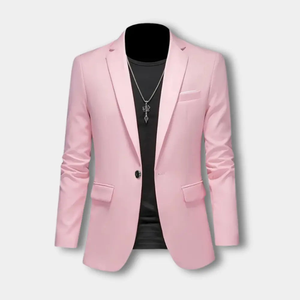 Blazer ajusté à une fente et revers fins pour Homme – Santos