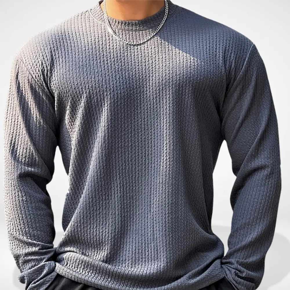 T-shirt à manches longues à maille texturée pour Homme – Fredin