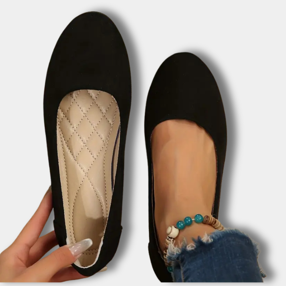 Ballerines à bout arrondi minimaliste pour Femme – Lily