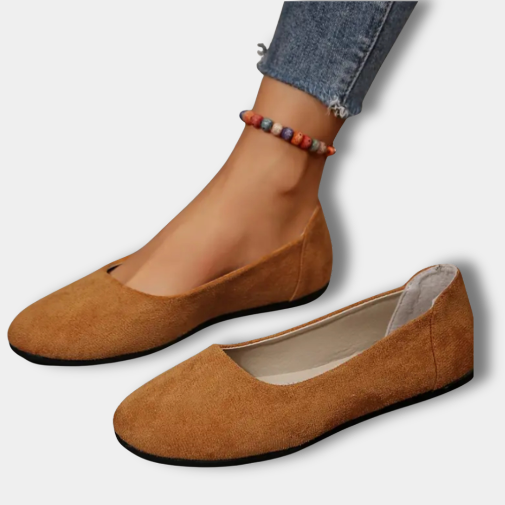 Ballerines à bout arrondi minimaliste pour Femme – Lily