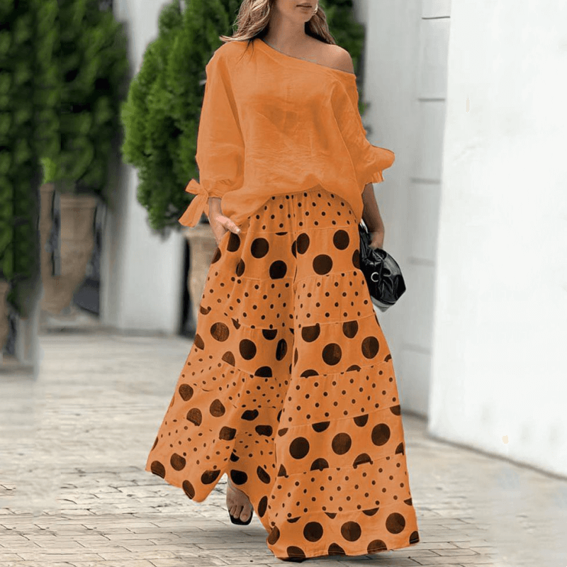 Mara - Ensemble Décontracté Imprimé Tendance pour Femmes