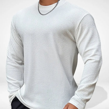 T-shirt à manches longues à maille texturée pour Homme – Fredin