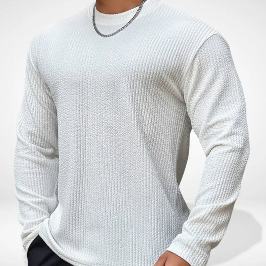 T-shirt à manches longues à maille texturée pour Homme – Fredin