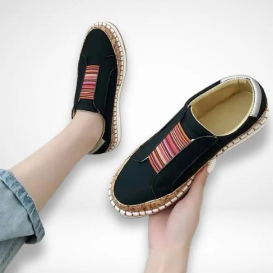 Baskets à élastique rayé contrasté pour Femme – Briggs