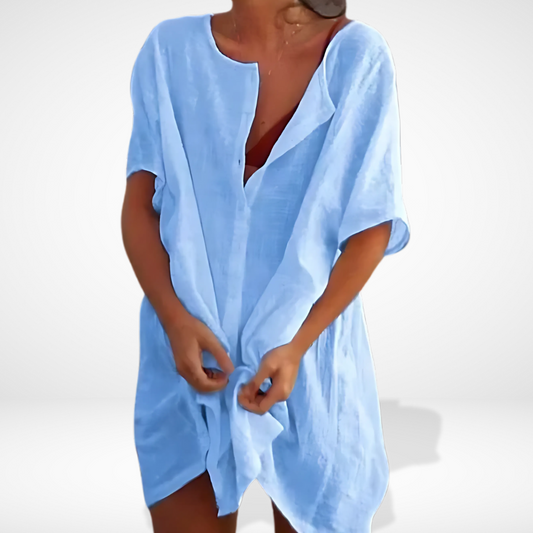 Robe d’été ample à nouer devant pour Femme – Sheinel