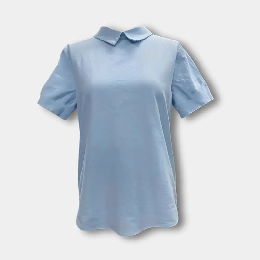 Blouse à col arrondi et manches courtes pour Femme – Kai