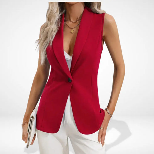 Blazer sans manches à col tailleur pour Femme – Gabriela