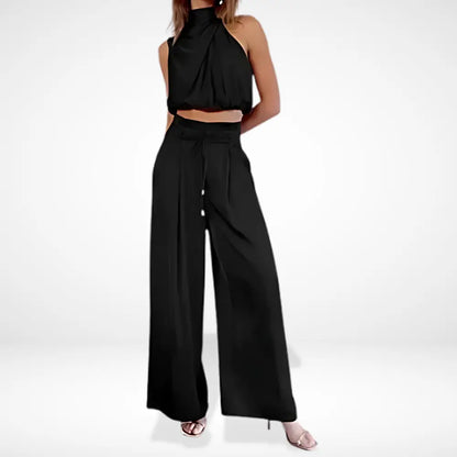 Ensemble coordonné à dos croisé fluide pour Femme – Rosayne