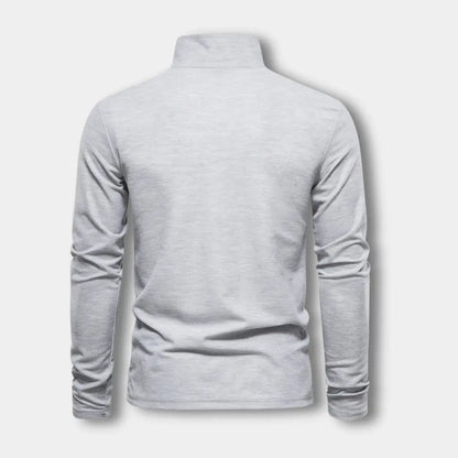 T-shirt manches longues avec col polo contrasté pour Homme – Spence