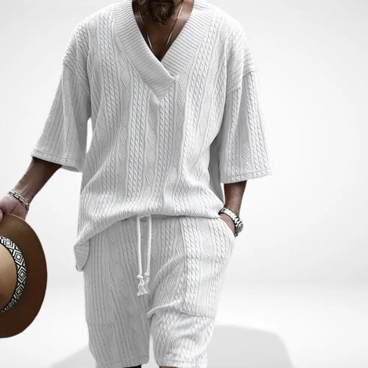 Ensemble torsadé col en V décontracté pour Homme – Collier