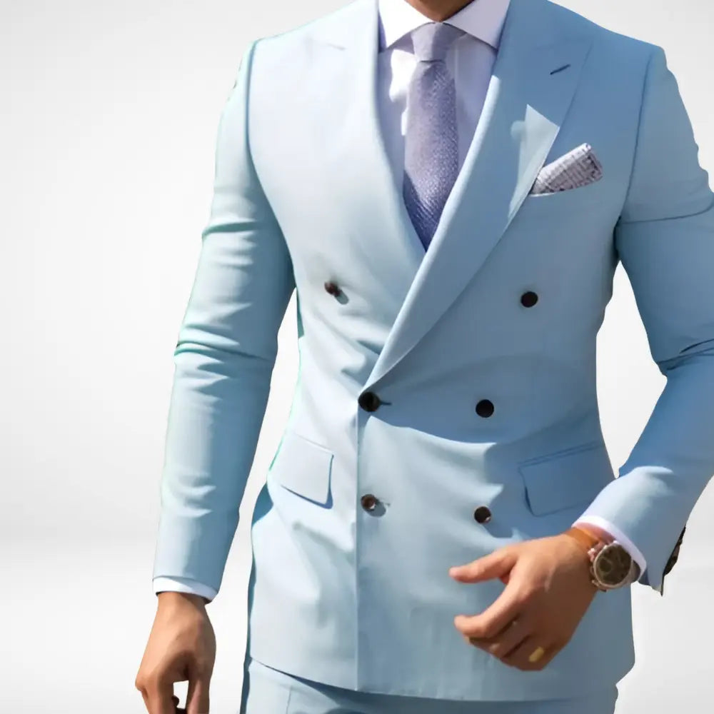 Costume croisé à revers larges pour Homme – Adamswil