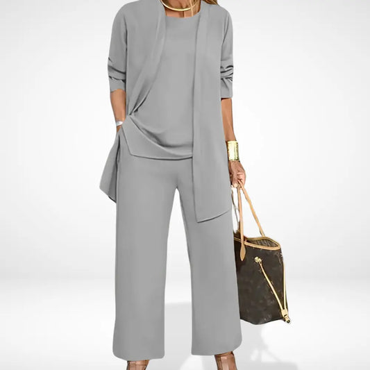 Ensemble coordonné fluide à veste longue pour Femme – Carolyn