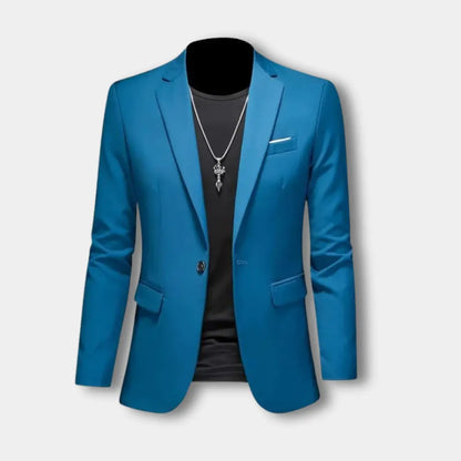 Blazer ajusté à une fente et revers fins pour Homme – Santos