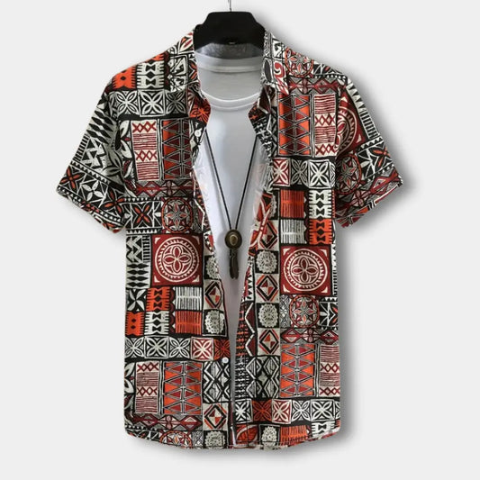 Polo à motifs géométriques tribaux pour Homme – Christoper