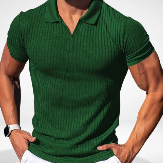 Polo moulant à col fendu au style moderne pour hommes – Mccoy