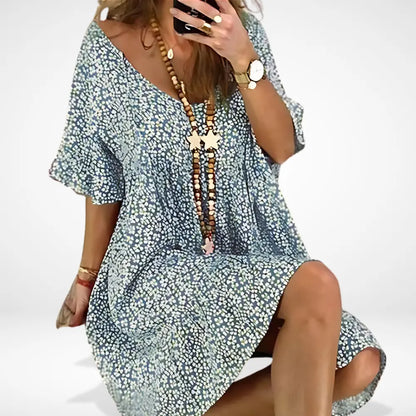 Robe d’été midi à petites fleurs pour Femme – Rosalinds