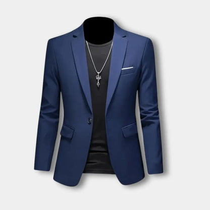 Blazer ajusté à une fente et revers fins pour Homme – Santos
