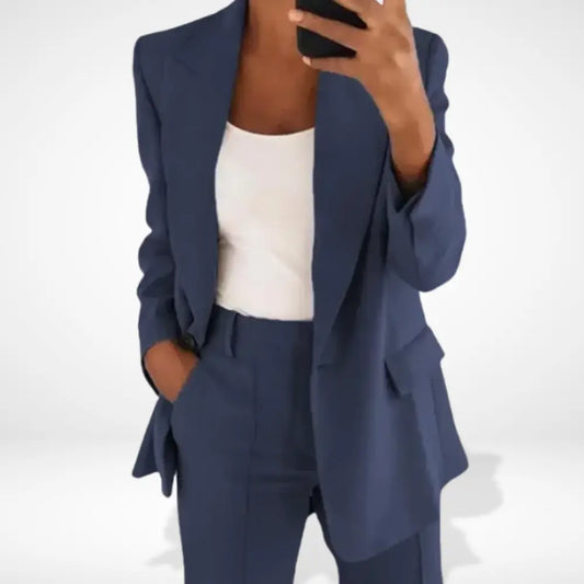 Blazer droit à épaules marquées pour Femme – Diana