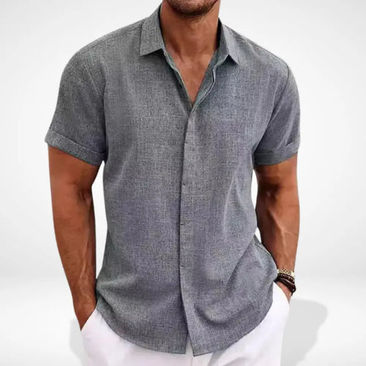 Chemise polo à manches courtes au col ouvert pour Homme – Hardin
