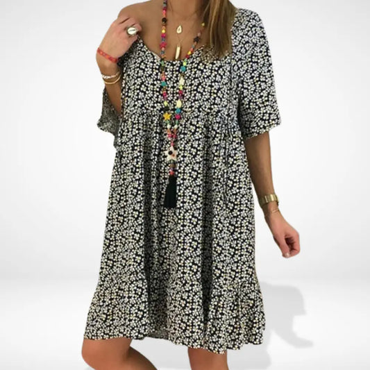 Robe d’été midi à petites fleurs pour Femme – Rosalinds