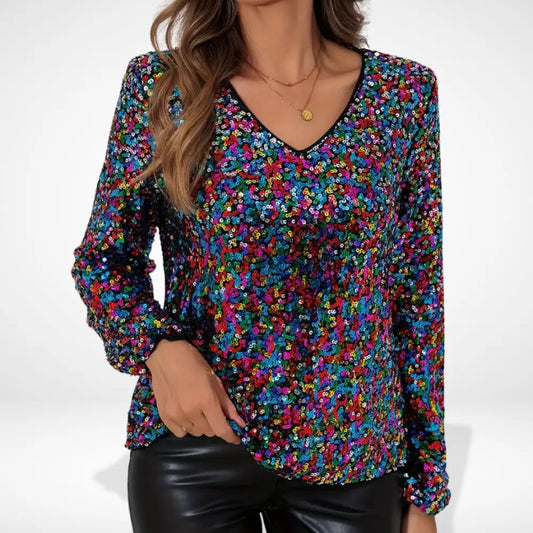 Top de soirée à sequins multicolores pour Femme – Mayra