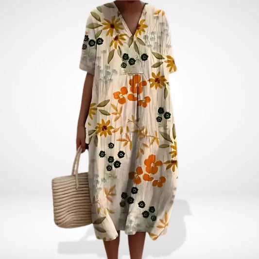Robe d’été midi à imprimé floral pour Femme – Stace