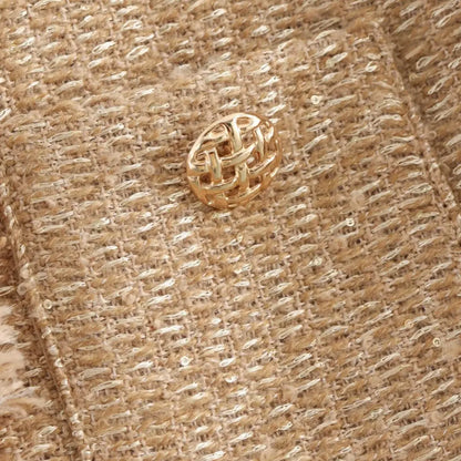 Veste mi-saison à boutons bijoux et poches plaquées pour Femme – Estelle