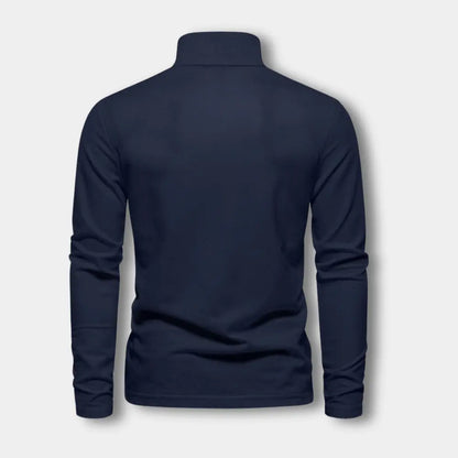 T-shirt manches longues avec col polo contrasté pour Homme – Spence