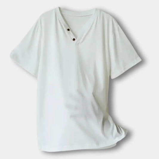 T-shirt à col ouvert avec boutons pour Homme – Morrow