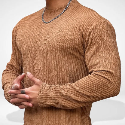 T-shirt à manches longues à maille texturée pour Homme – Fredin